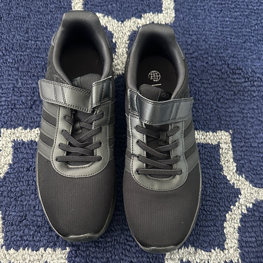 Boy’s Black Athletic Sneakers with Strap